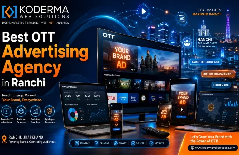 Best OTT Advertising Agency in Ranchi – Grow Your Brand with Expert OTT Marketing by Koderma Web Solutions