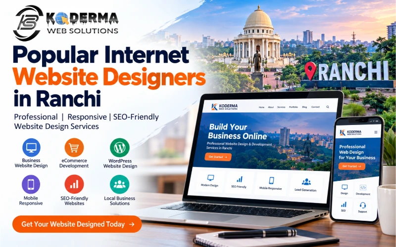 Popular Internet Website Designers in Ranchi – Koderma Web Solutions
